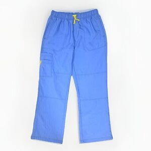 Women’s WonderWink Large Scrubs Four Stretch Cargo Pants 5214 Ciel Blue Pockets